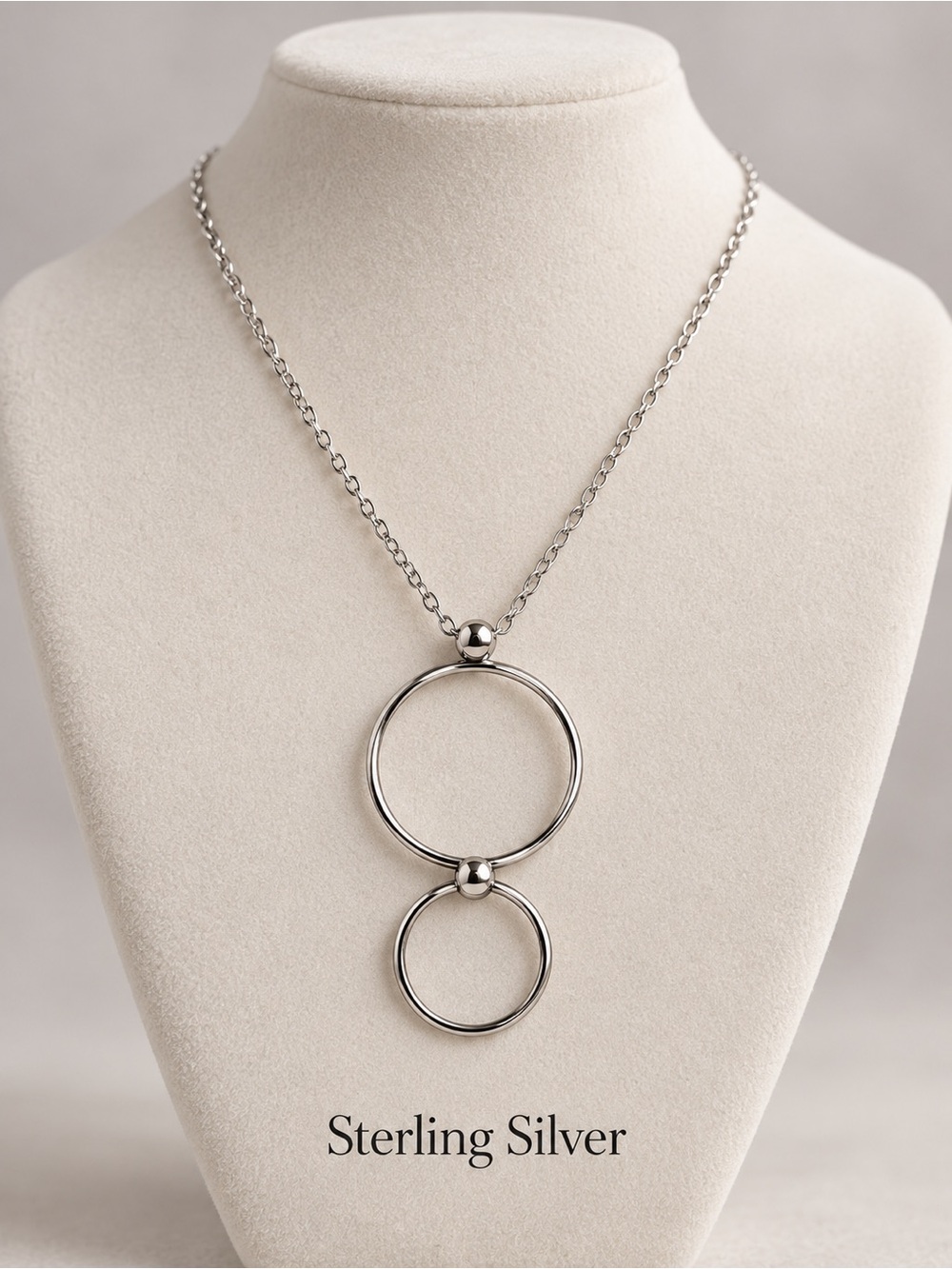 Kit & Hop Double Circle Sterling Silver Necklace